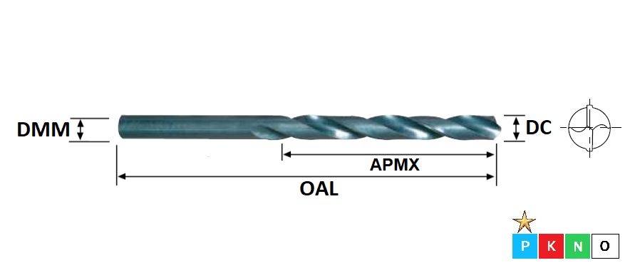 12.8mm HSS Standard Jobber Drill DIN338